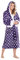 CityComfort Vestaglia Donna Invernale in Pile (Viola/Bianco, M)
