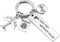 Zysta Flugzeug Schlüsselanhänger mit gravur safe trip wherever you go Reise Glücksbringer Schutzengel Keychain für Pärchen Freunde Auslandsjahr Abschiedsgeschenk (safe trip wherever you go)