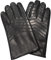 Harssidanzar Herren Lederhandschuhe Kaschmirfutter GM040EU, Schwarz(NT-Kaschmir Gefüttert),XL