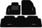 Fußmatten kompatibel mit Renault Scenic 2 2003-2009, Stickerei Flagge, maßgeschneiderte Autofußmatten-Kit, Teppich Set, Autoteppich