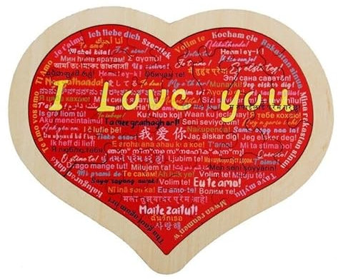 Heart Shape Jigsaw Puzzle Gifts For Lovers Say I Love You In 100 Languages Valentine's Day gift