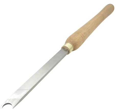 Woodworking Lathe HSS Chisel Captive Ring Tool, DIY Rotary Handheld Ring Wood Turning Tool, High Speed Steel Lathe Ring Chisel with Brass Ferrules for Woodturning Carpenter Carving(6mm)
