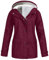 Mrat Veste pour femme, manteau doublé en polaire, imperméable, coupe-vent, manteau de pluie pour femmes, manteau léger à séchage rapide, veste d'hiver chaude, trench-coat pour randonnée, escalade,