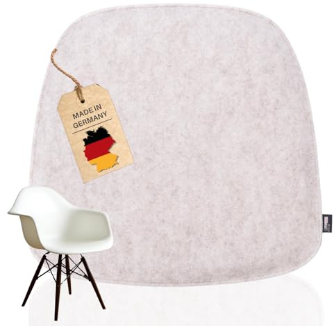 kontor28® - Designer Sitzkissen Filz handgefertigt Made IN Germany | Sitzkissen Stuhl 39x39 cm aus rPET-Filz weiche und robuste Polsterung (2, Beige, Form A)
