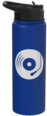Vintage Vinyl Schallplattenalbum Silhouette Stainless Steel Insulated Water Bottle
