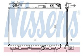 NISSENS 64676A Motorkühler/Wasserkühler Kompatibel mit TOYOTA Yaris Schrägheck P9 164000N050