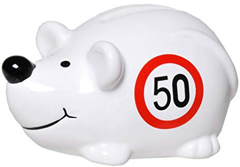 Udo Schmidt GmbH Mini-Spardose Maus 50 Sparbüchse Geld Geschenkdose Sparschwein 10x6cm mit Pfropfen