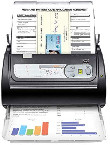 Plustek PS188 High Speed Double-Sided Color Document Scanner, with Automatic Document Feeder (ADF), 30 Pages Per Minute, Support Windows 7/8/10/11