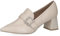 CAPRICE Damen Pumps aus Leder mit Glitzerschnalle, Cremefarben (Cream Perlato), 40 EU
