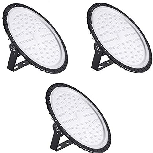 Bellanny LED Hallenstrahler 500W, 3 PacK 50000LM LED UFO Industrielampe, Kaltweiß 6500K LED Werkstatt Deckenleuchte Werkstattleuchte Hallenleuchte Strahler LED High Bay Licht für Fabriken Läger Hof