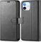 TUCCH Hülle für iPhone 12, iPhone 12 Pro Klapphülle, [Verdicktes TPU] [Kartenfächer] [Standfunktion] [Magnet], Stoßfeste Schutzhülle, Cover für iPhone 12/12 Pro (6,1 Zoll) Schwarz