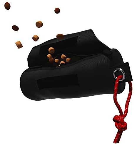 STUCH Futterbeutel für Hunde - Reißfester Futterdummy zum Apportieren - Perfekt für Nass und Trockenfutter (Schwarz)