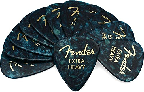 Fender® »351 SHAPE CLASSIC PICKS« Zelluloid Plektren - Form: 351-12er-Pack - Stärke: X-Heavy - Farbe: Ocean Moto