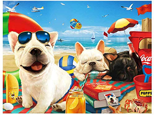 fishwisdom 500-teiliges Puzzle für Erwachsene und Jugendliche und Kinder, Familie, glückliche Geschenkidee, Sonnenbad