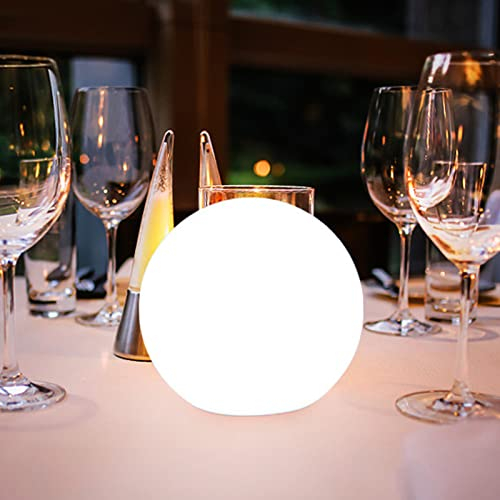 LANMOU USB Aufladbar Tischleuchte LED Akku 16 Farben RGB Dimmbar Restaurant und Bar Tischlampe Kabellose 12cm Runde Atmosphäre Tischlampe IP54 Wasserdicht für Innen und Außen