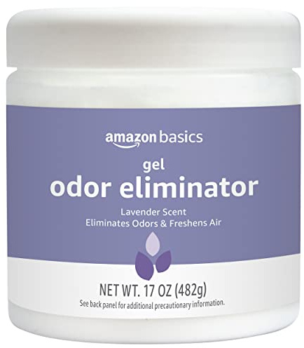 Amazon Basics Gel Odor Eliminator, Activated Charcoal, Lavender Scent, 17 Oz, 1-Pack