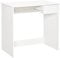 HOMCOM 80cm Compact Computer Desk with Keyboard Tray, Home Office Desk with Drawer for Bedroom Study, White
