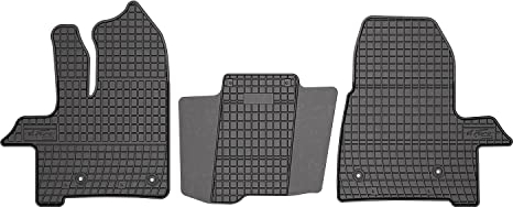 Fußmatten Automatten kompatibel mit Ford Transit Van 2019-2023 OMAC 3D Schwarz Gummi 3X