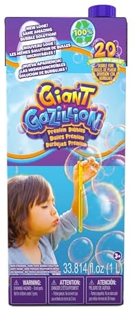 Gazillion Seifenblasen Bubbles Giant Bubbles 1L Box: Riesige, lebendige und sichere Blasen mit umweltfreundlicher Verpackung