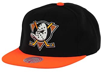 Mitchell & Ness Mighty Ducks of Anaheim NHL Team 2 Tone Snapback Cap Kappe Basecap, Grau, Einheitsgröße