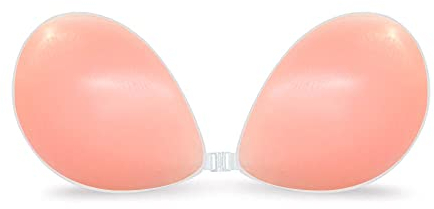 NOKDAL Push Up Klebe BH Invisible Silikon Bra Stick on Trägerloser BH Unsichtbare Rückenfrei Bra Wiederverwendbare Brustpolster aus Silikon für Abendkleid Brautkleid