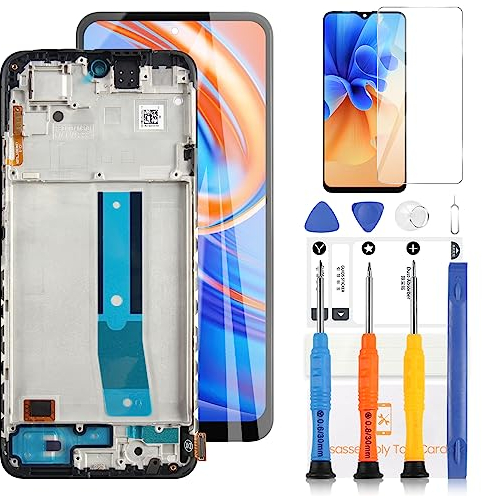 LADYSON Pantalla para Xiaomi Redmi Note 11 2201117TG/2201117TI/2201117TY/2201117TL LCD Pantalla Táctil Replacement de visualización montada con kit de reparación herramienta (negro marco)