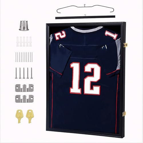 HaoJieHan DIY 3D-Sport-Trikot-Ausstellungsrahmen Für Erwachsene Mit 98% UV-Schutz Für Baseball, Basketball, Fußball, Hockey, Sport-Shirt 60 x 80cm