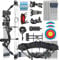 ZSHJGJR Compound Bogen Set Bogenset für Bogenschießen Sportbogen Verstellbarer Jagd Compoundbogenset 30-55 lbs 310fps Jagdausrüstung mit Komplettes Zubehör Kit (Schwarz, Linkshänder)