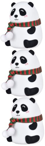 Uonlytech 3st Panda-nachtlicht Bettlampe Tragbares Nachtlicht Cartoon-tier-nachtlicht Tier-nachtlicht Aus Silikon Nachtlampe Led Gebührenpflichtig Nachttischlampe Elektronisches Bauteil Kind