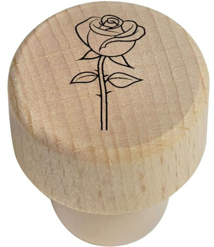Azeeda 19mm 'Einzelne Rose' Flaschenverschluss (BS00028093)