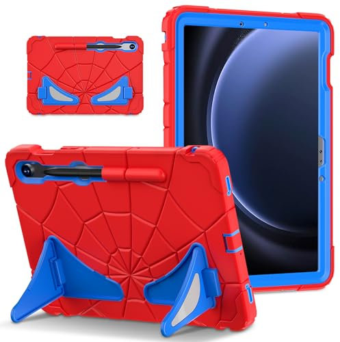 FONREST Custodia robusta per bambini per Samsung Galaxy Tab S9 FE/S9/S8/S7 (SM-X510/X710/X700/T870) con doppio cavalletto, antiurto a prova di bambino in policarbonato + silicone resistente cover con