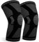 Quelcc 2 Pcs Rodillera para Mujeres y Hombres, Rodillera de Compresión para Artritis, Rodillera Terapeutica Ajustable, Manga de Compresión de Rodilla para Correr, Fitness, Deportes, M