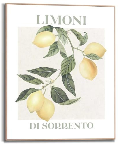 REINDERS Slim Frame, Limoni, Küche, Poster, Deko aesthetic, Poster, Wanddeko, Room Decor, Holz, Gelb, 50 x 40 cm