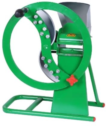 Heavy-Duty Iron Saag Cutter | Manual Vegetable Chopper for Kitchen & Industrial Use, Palak & Leaves Cutter (Green, Small)
