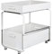 Panier de Rangement Coulissant à 2 Niveaux,Organiseur D'armoires de Cuisine,Tiroir Organisateur,Porte-épices pour Comptoir,Panier Coulissant sous évie,Cuisine,Salle de Bain (40*25.5*39.5cm(blanc))
