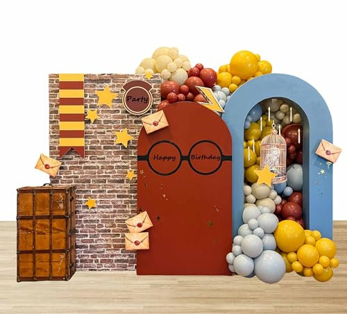 Kit de Guirlande d'Arche de Ballons Wizard d'Anniversaire 168 Pièces Ballons en Latex Ballons de Wizard Décorations de Fête Fournitures de Fête à Thème