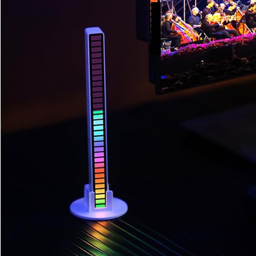 LuminKing LED Barra - Sincronizza con musica e visualizza diversi modelli di luce per livelli, stile retrò, batteria ricaricabile con USB, molto leggera e portatile, RGB