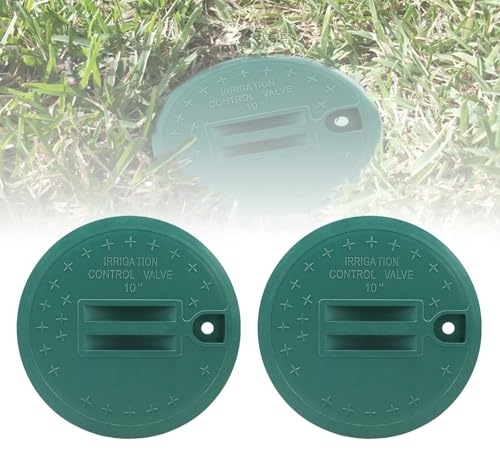 Tapa protectora de repuesto para válvula de aspersor, sistema de riego automático, para riego subterráneo al aire libre, 10 pulgadas de diámetro exterior, 2 unidades (verde, 10 pulgadas)