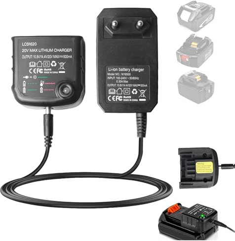 Chargeur 18V/20V Compatible avec Black & Decker, Chargeur Lithium-Ion Chargeur BL2018 BL2018-XJ BL1518 LBXR20-OPE LBXR20 LB20 LBX20 LBX4020 LB2X4020 LBXR2020-OPE BL1514 LBXR166