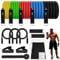 Fitnessbänder Widerstandsbänder mit 8 Stufen, 300lbs Resistance Bands mit Türanker, 2*Griffen, Übungsanleitung&Tragebeutel& Knöchelriemen, Fitnessband für Muskelaufbau,Yoga,Pilates 1.2m*8er Set