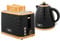 HOMCOM Kettle and Toaster Sets, 3000W 1.7L Rapid Boil Kettle & 2 Slice Toaster with 7 Browning Controls, Defrost, Reheat and Crumb Tray, Otter Thermostat, Black