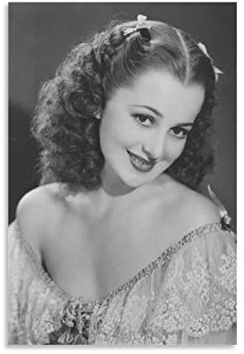 SDYYFF Bild Auf Leinwand 40 * 60cm Senza Cornice Collezione Omaggio a Olivia de Havilland Stampa Quadri per soggiorno Camera da letto Decorazione