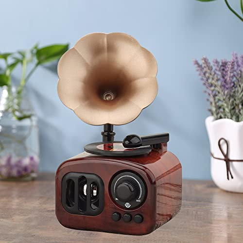 WMFASBAG Record revolving grammofono Scatola Musicale casa Decorazione Desktop Decorazione Mini meccanismo Orologio Dono Musicale grammofono for Il Compleanno di San Anniversario