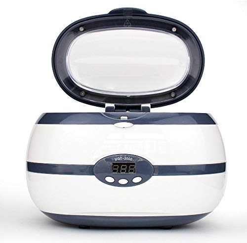 DEEguess 600ml Ultrasonic Cleaner with Digital Lcd Timer, Degassing Machine Nail Tool, Sterilizer Nail Equipment Jewellery Cleaner