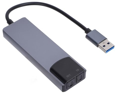 Plyisty 5.1 7.1-Kanal-USB-Surround-Soundkarte, Externe Soundkarte, mit Optischem Eingang, für Laptop-PC