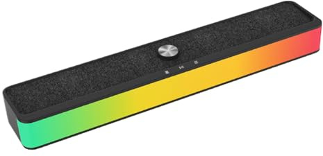 Wireless Speakers For TV | 40 x 7.5 cm PC Game RGB Soundbar, Sophisticated Portable Desktop Speakers - Streamlined Access Controls For Shower Party Christmas Room Patio Car Phone Music Theater Studio