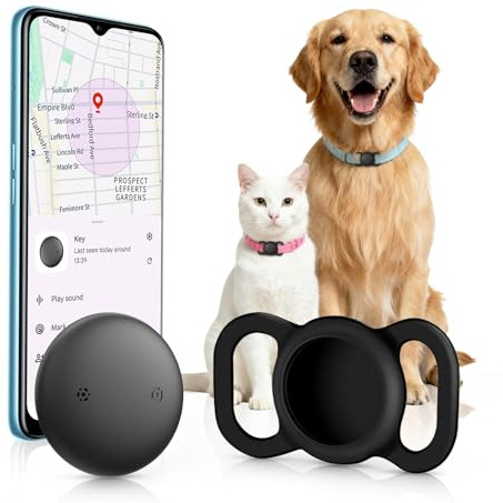 NozlaID Hunde Tracker Android - Mini SmartTag Hundetracker Ohne ABO - Kompatibel mit Google Find Hub(nur Android) - Hunde Tracking mit Silikon Schutz Hülle (1 Pack)