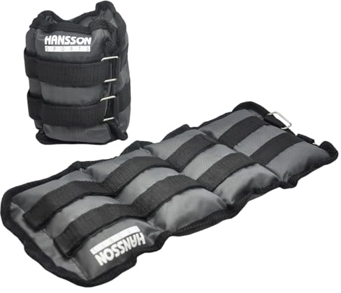 Hansson.Sports Gewichtsmanschetten Laufgewichte für Fuss/Hand-Gelenke Paar - 2x2,0KG grau