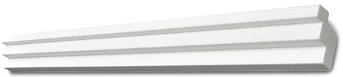 Decosa Deckenleiste G36 Kristine - Dekorative Lichtleiste in Weiß für indirekte Beleuchtung von Wand und Decke - 42 Leisten à 2 m Länge= 84 m - Zierleiste aus Styropor 38 x 48 mm