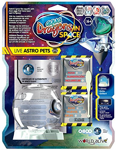 Aqua Dragons |Space Astro Pets Discovery Kit | - Pädagogisches STEM-Spielzeug, Aquarium-Set, einfaches Haustier für Kinder - einschließlich Tank, Futter, Eier, Fütterungslöffel und Pipette